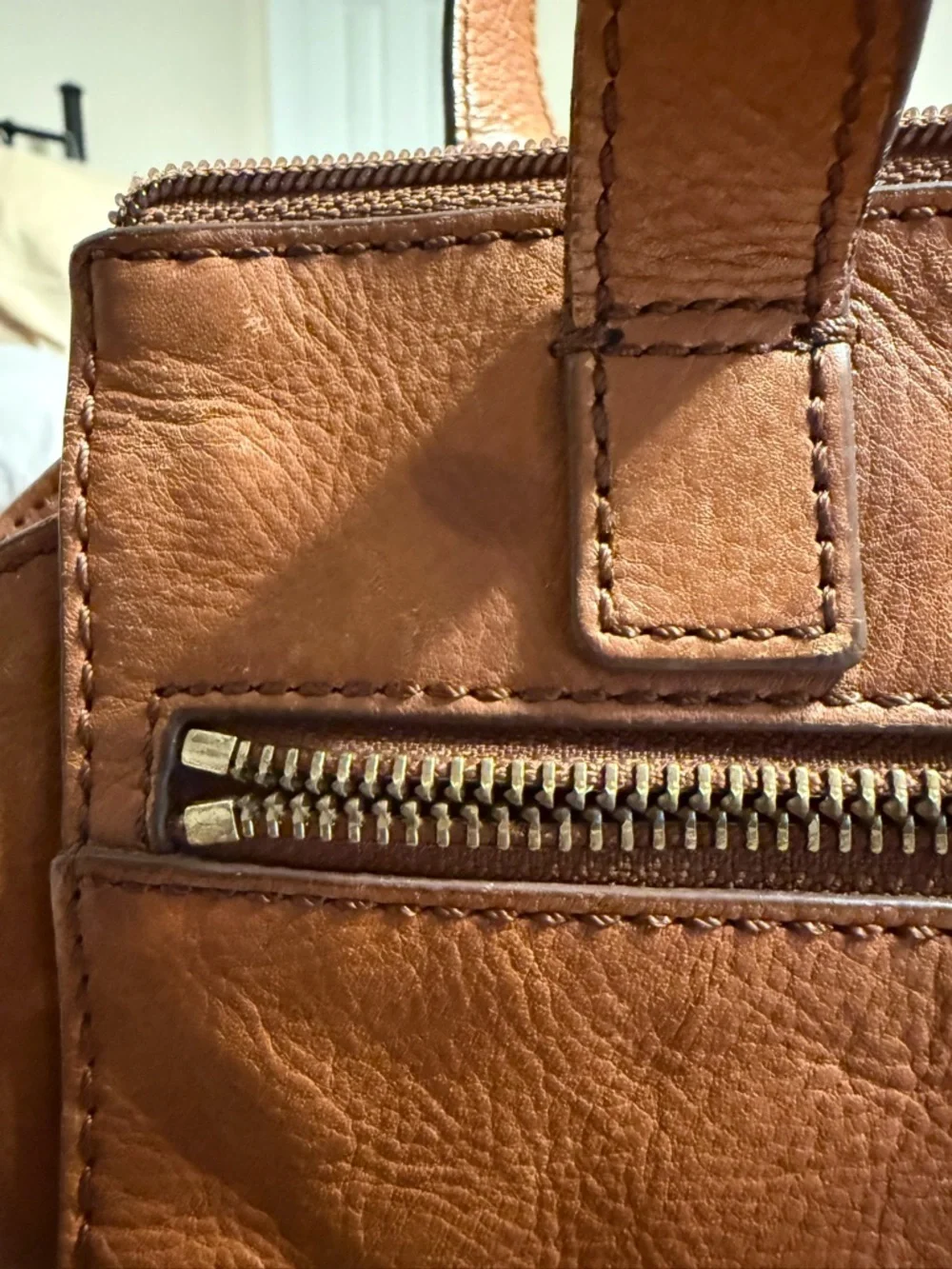 Fossil Tessa Tan Leather Handbag with Matching Wallet and Strap Nice - Picture 2 of 13